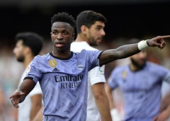 21/05/2023  - Racismo no Futebol - Vinícius Jr. durante partida do Real Madrid contra o Valencia pelo Campeonato Espanhol. REUTERS/Pablo Morano